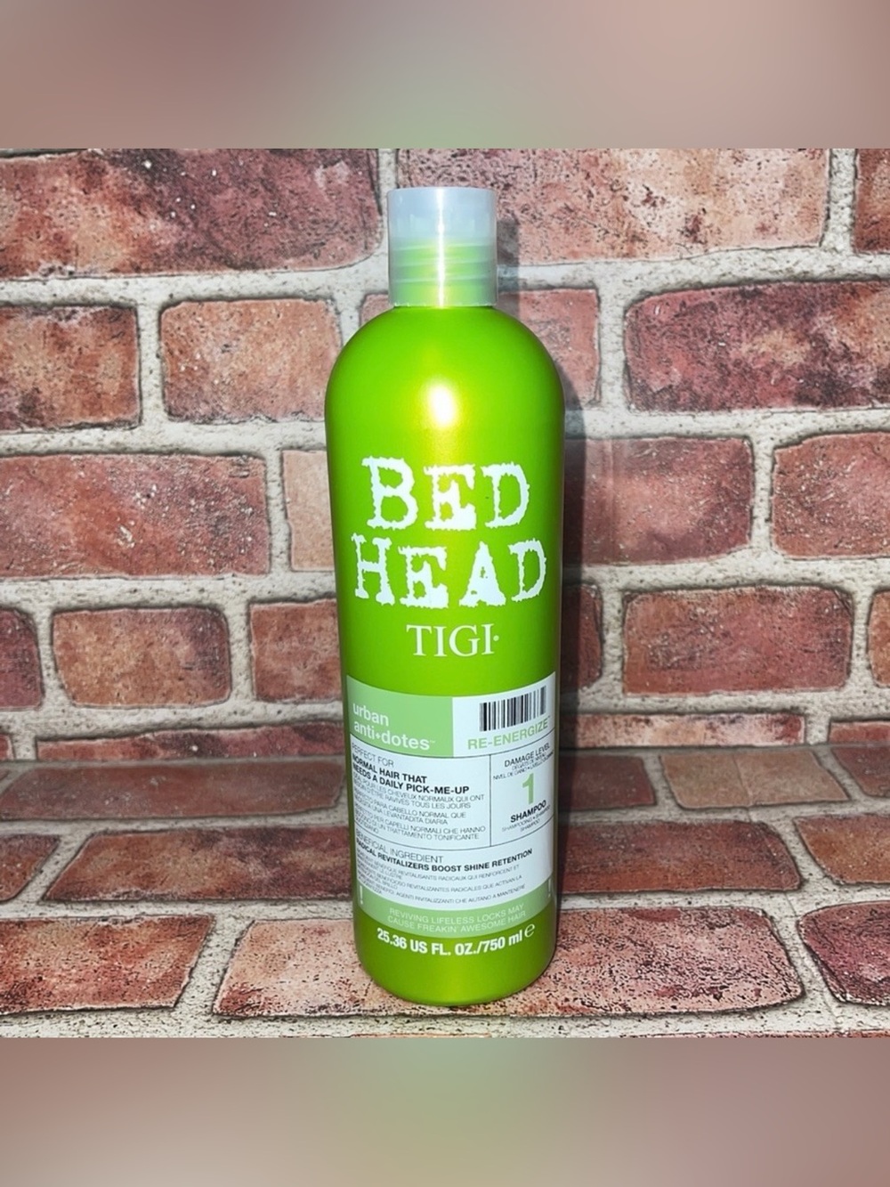 New Bed Head TIGI Urban Anti+Dotes Re-Energize Damage Lvl1 Shampoo 25.36oz/750ml